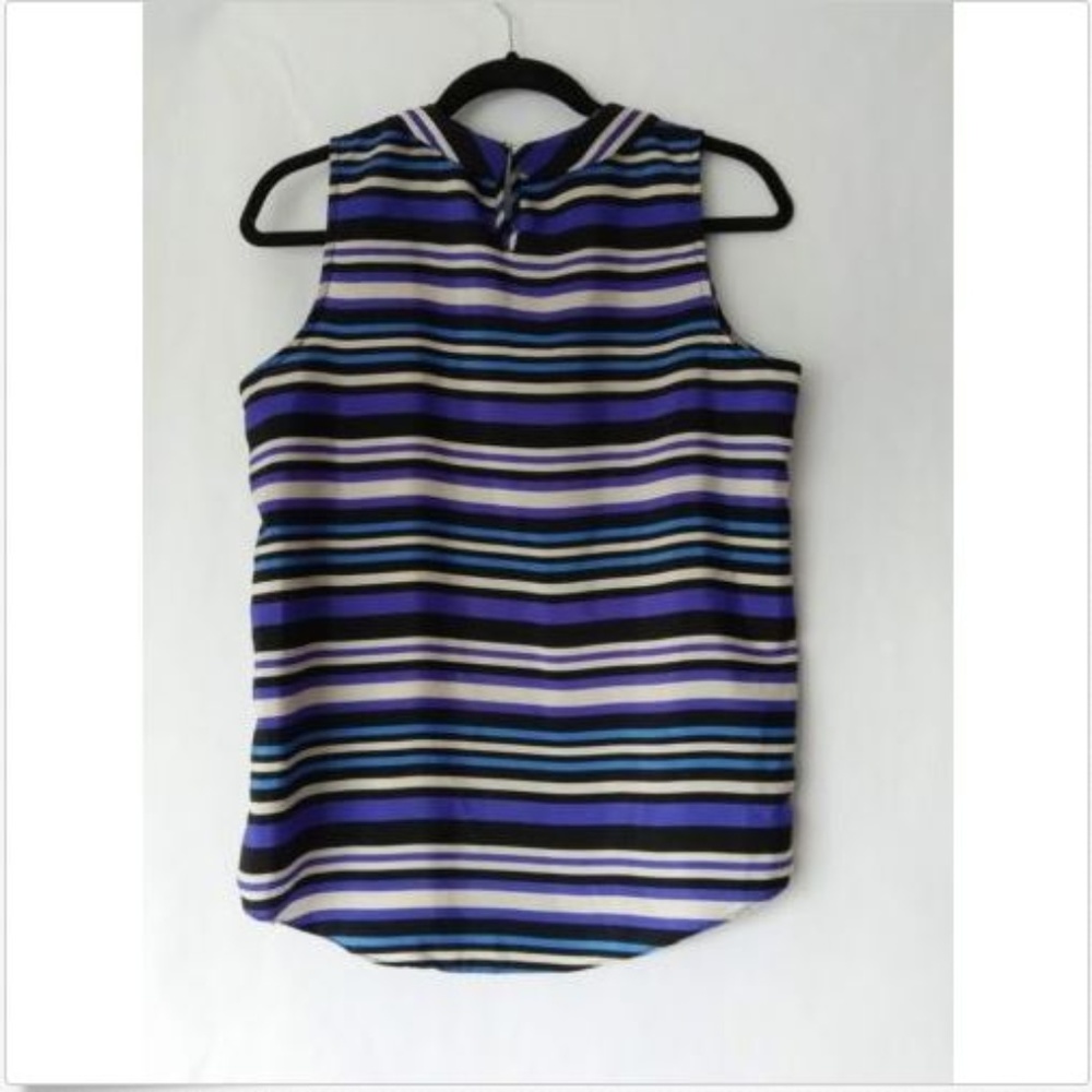 Gap Factory Blouse Blue Stripes Size Medium M